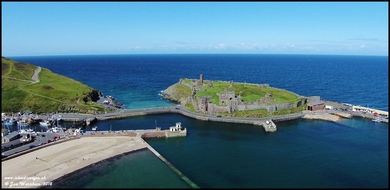 Aerial view of Peel Castle, Isle of Man 1/8/15